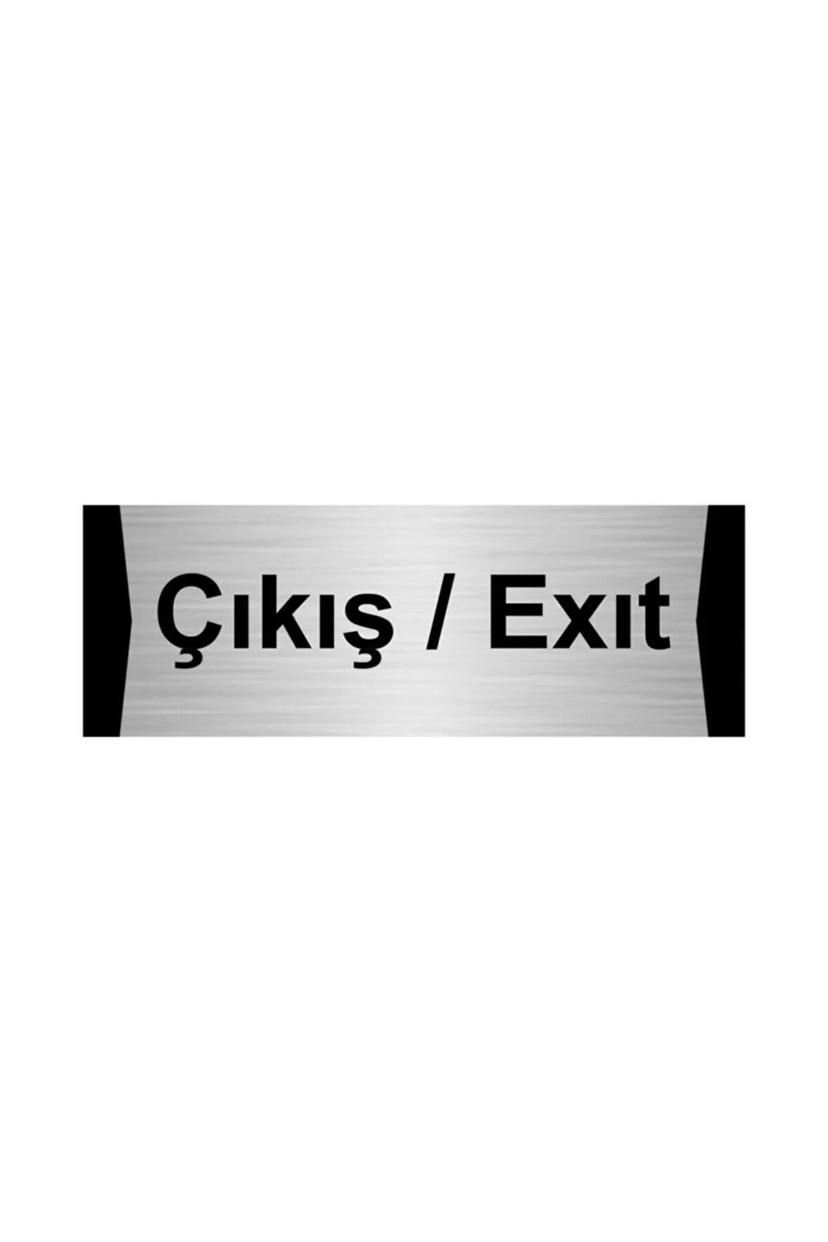 Çıkış/exıt 5x20cm Gümüş Renk Metal Yönlendirme Levhası