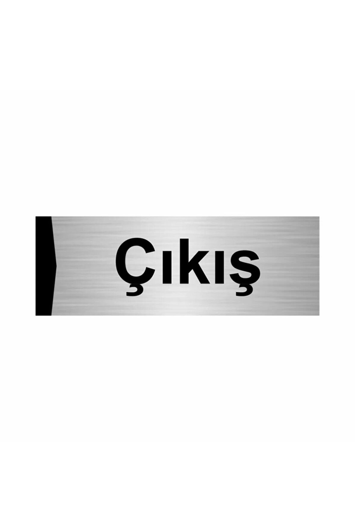 Çıkış 10x20cm Gümüş Renk Metal Yönlendirme Levhası