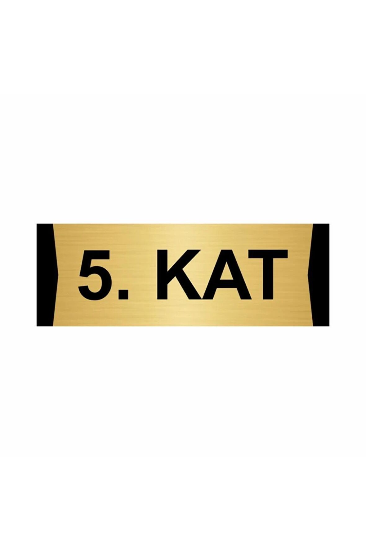 5.kat 5x20cm Altın Renk Metal Yönlendirme Levhası