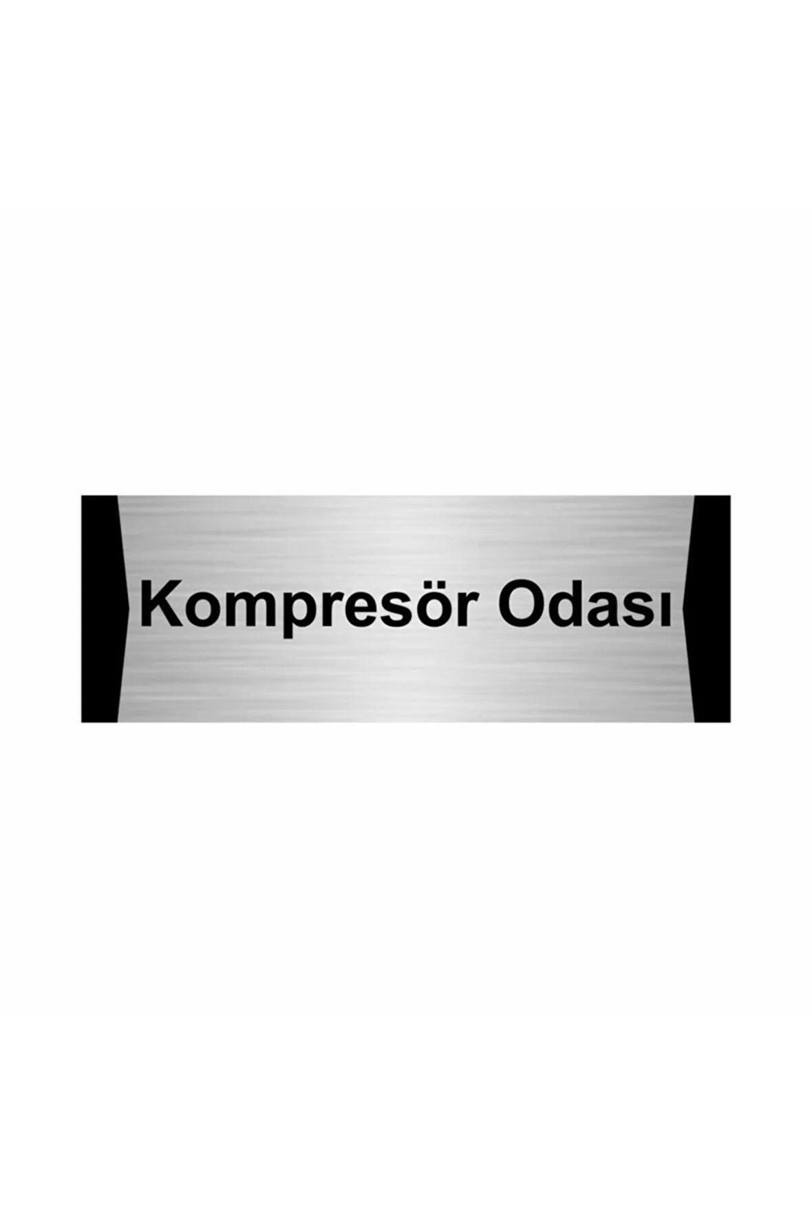 Güvenlik Odası 7x20cm Gümüş Renk Metal Yönlendirme Levhası