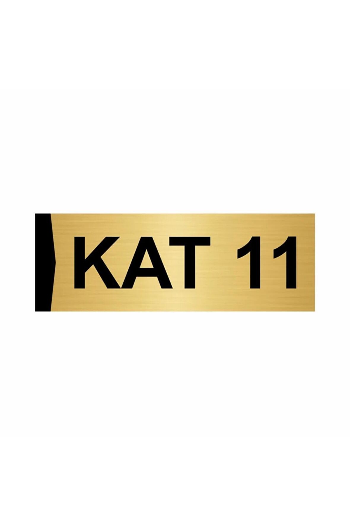 Kat 11 10x20cm Altın Renk Metal Yönlendirme Levhası