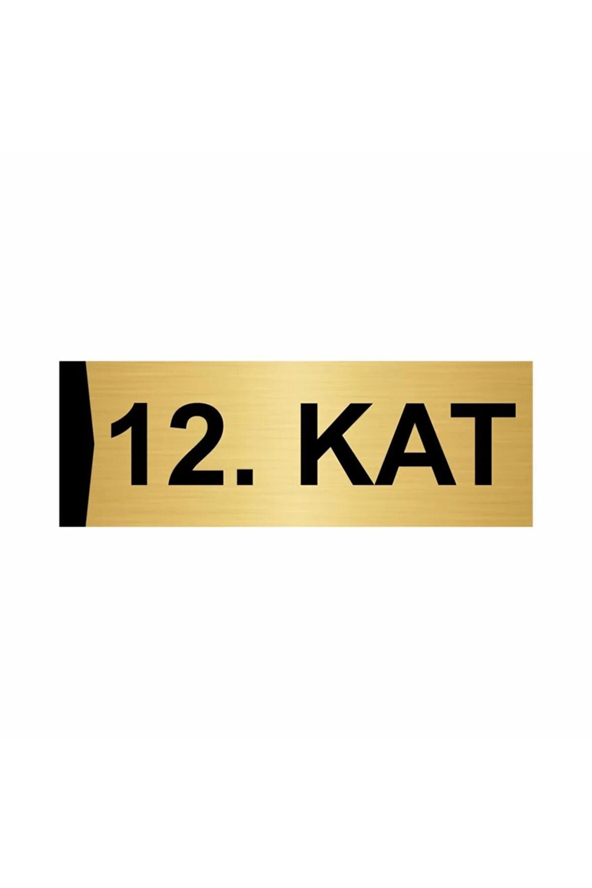 12.kat 7x20cm Altın Renk Metal Yönlendirme Levhası