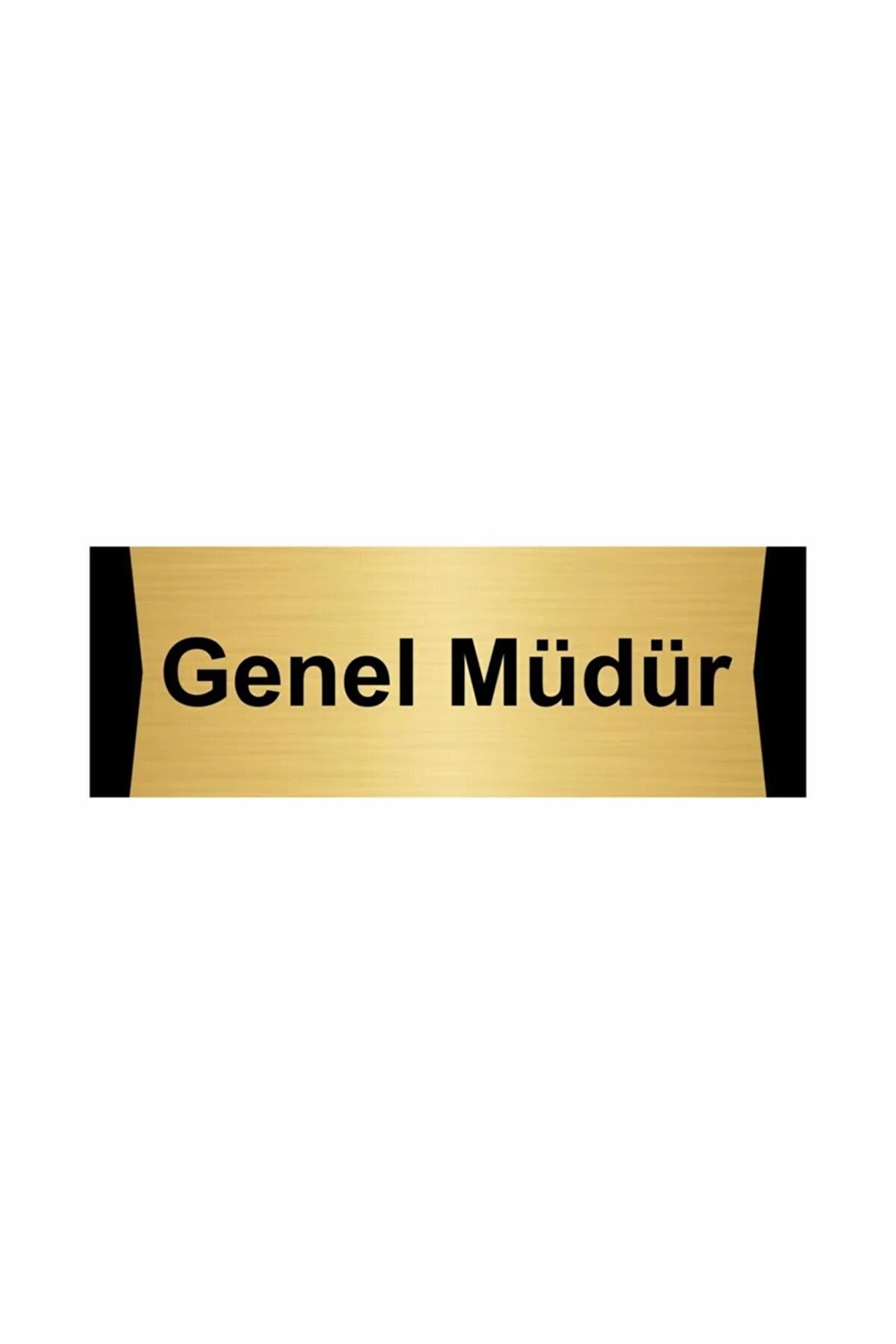 Genel Müdür 7x20cm Altın Renk Metal Yönlendirme Levhası