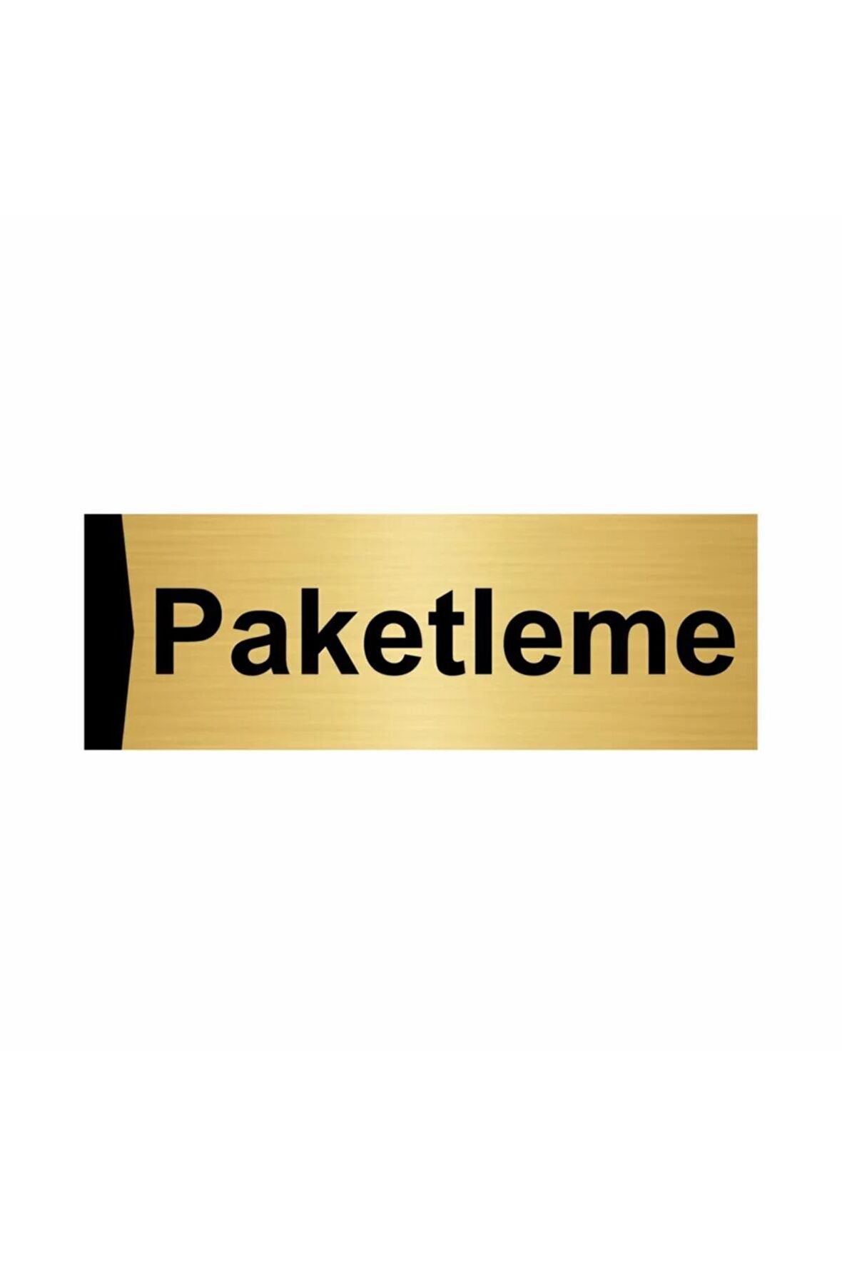 Paketleme 5x20cm Altın Renk Metal Yönlendirme Levhası