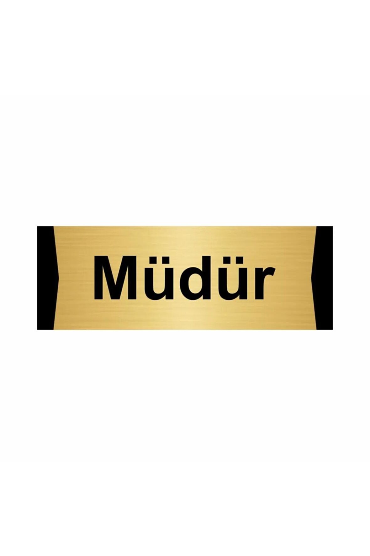 Müdür 5x20cm Altın Renk Metal Yönlendirme Levhası