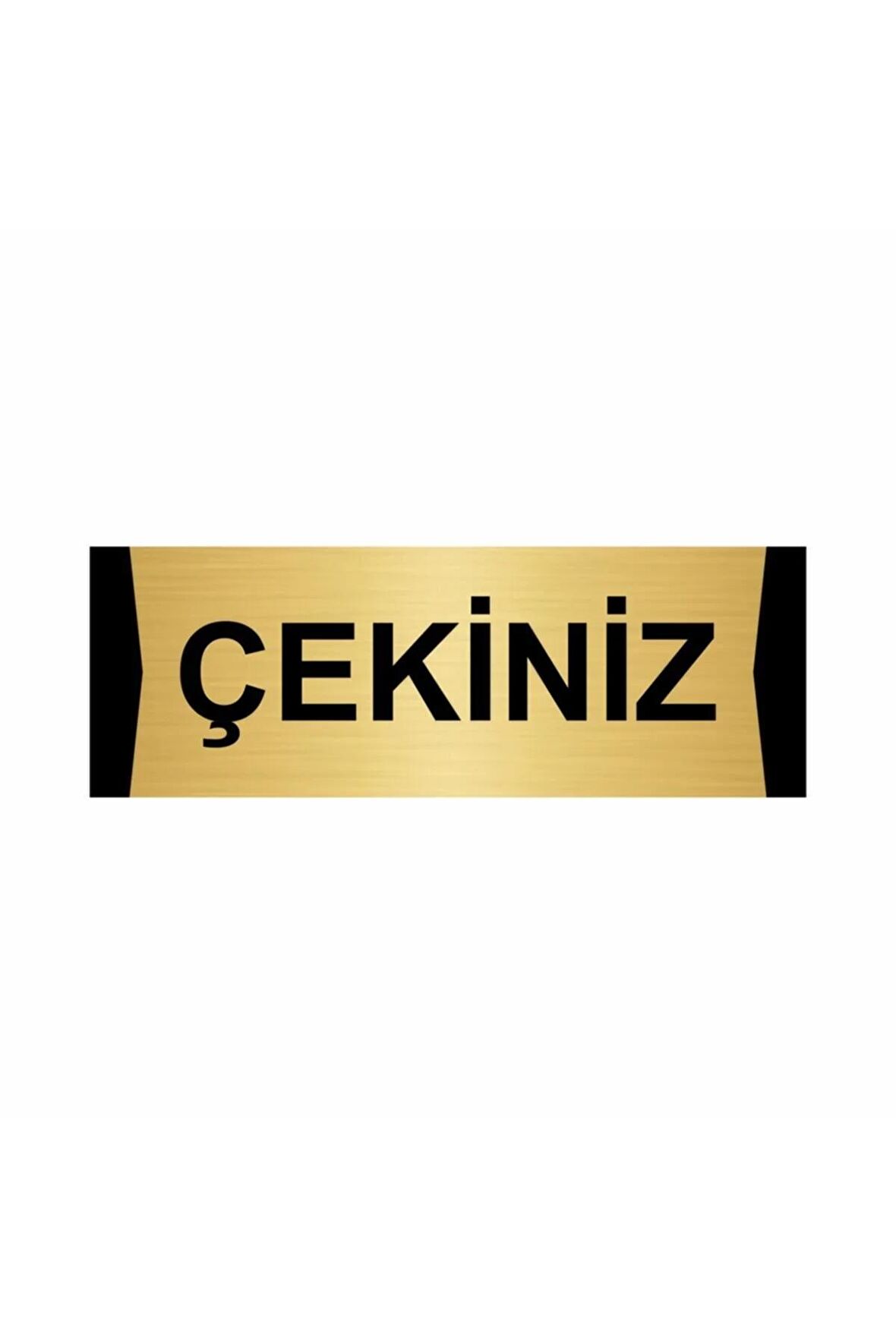 Çekiniz 5x20cm Altın Renk Metal Yönlendirme Levhası
