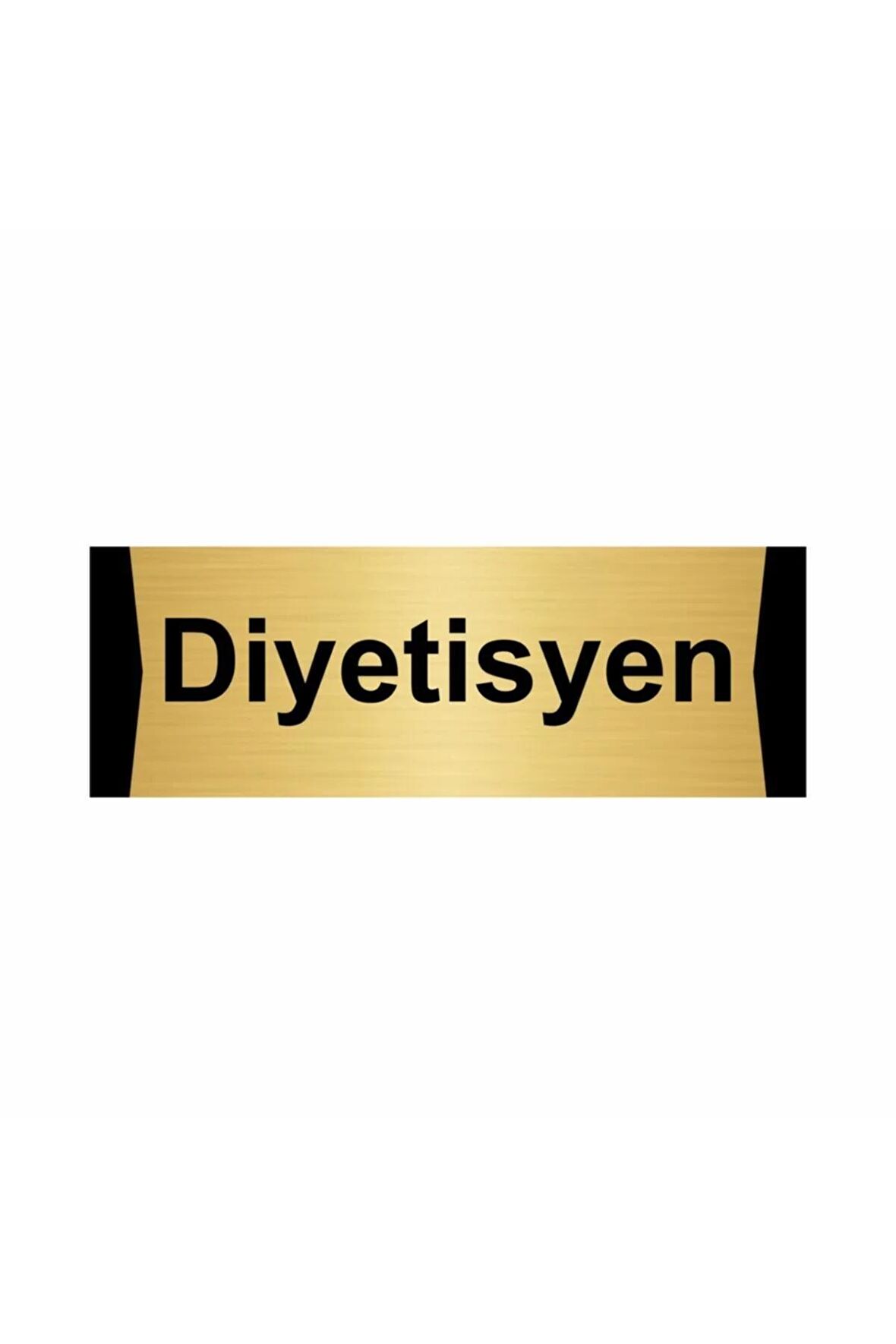 Diyetisyen 10x20cm Altın Renk Metal Yönlendirme Levhası