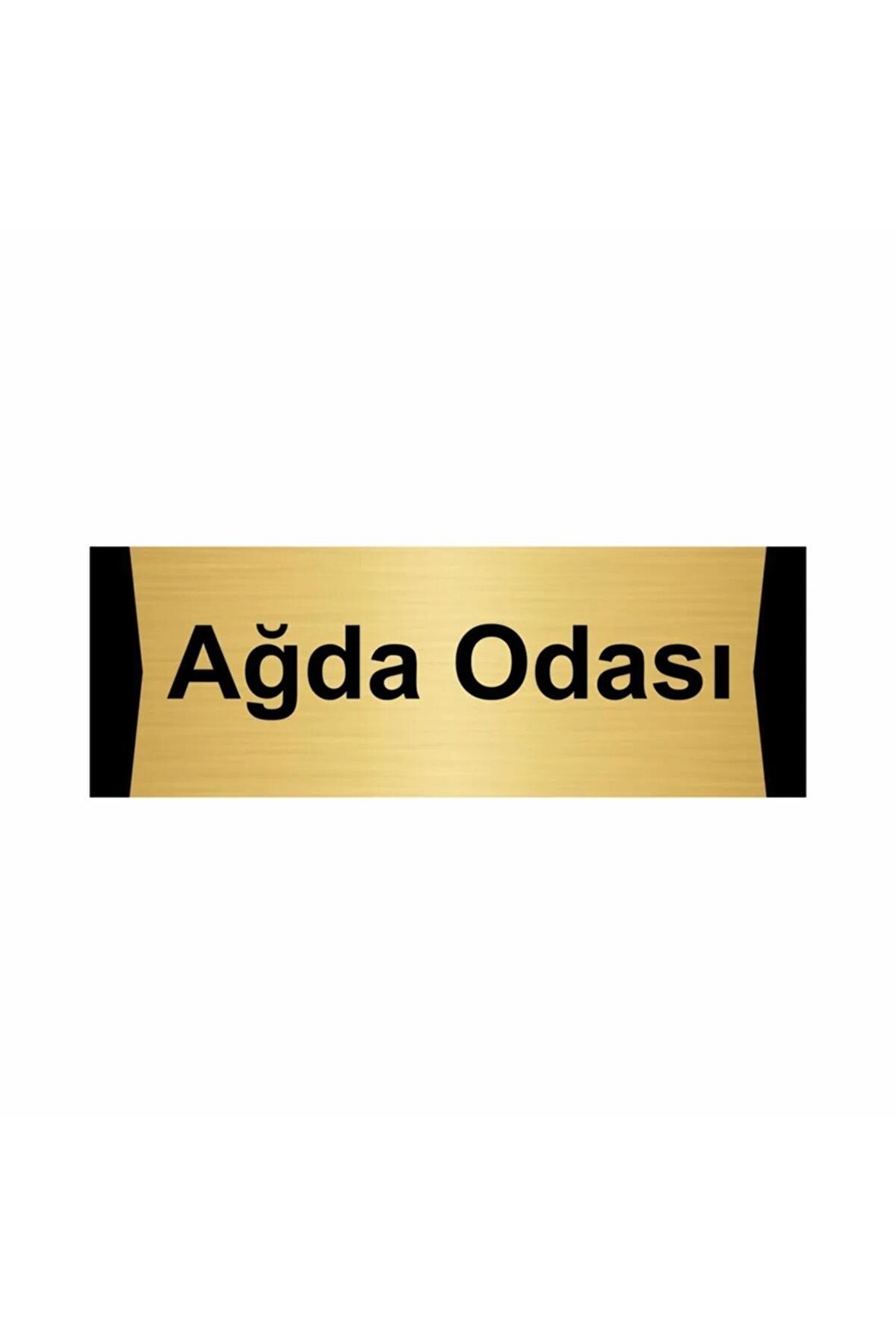 Ağda Odası 5x20cm Altın Renk Metal Yönlendirme Levhası