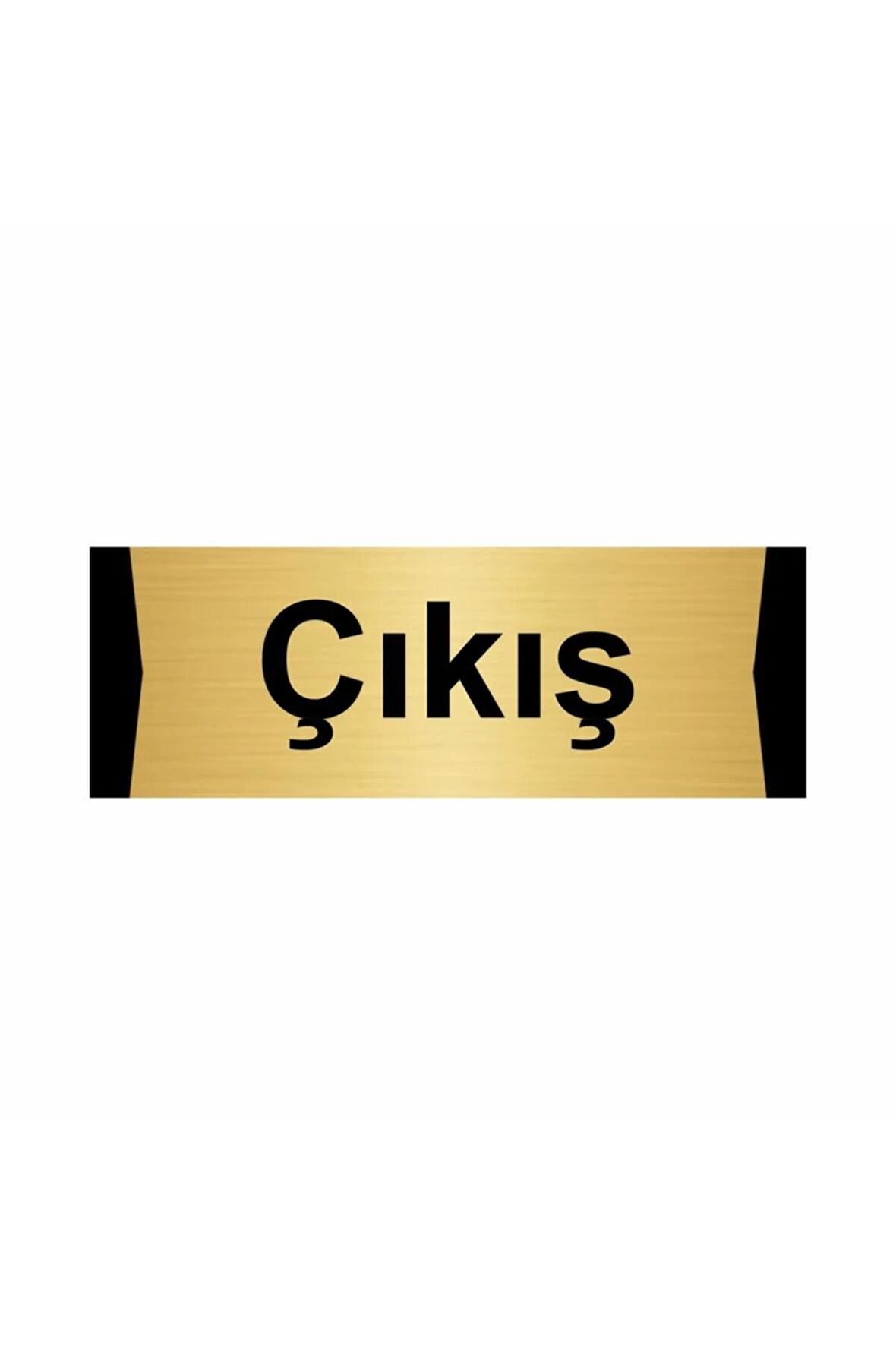 Çıkış 5x20cm Altın Renk Metal Yönlendirme Levhası