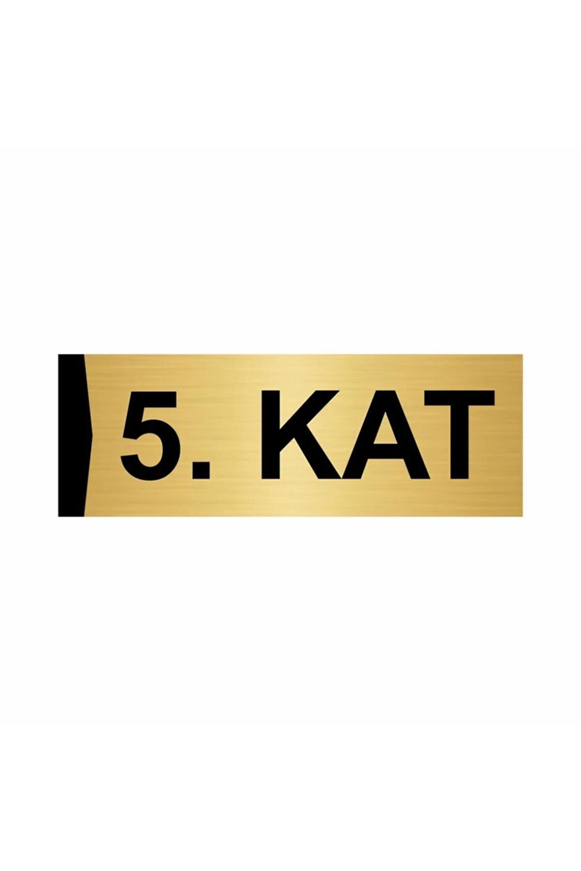 5.kat 5x20cm Altın Renk Metal Yönlendirme Levhası