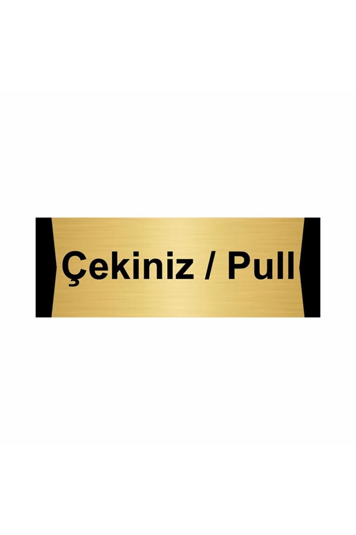 Çekiniz/pull 5x20cm Altın Renk Metal Yönlendirme Levhası