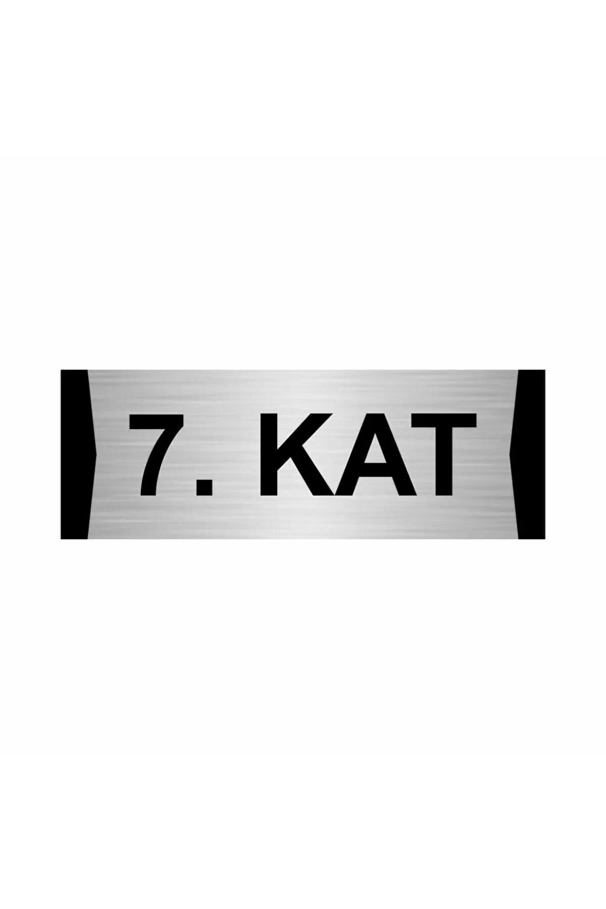 7.kat 5x20cm Gümüş Renk Metal Yönlendirme Levhası