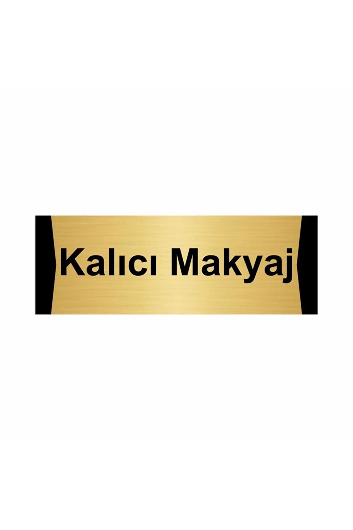Kalıcı Makyaj 10x20cm Altın Renk Metal Yönlendirme Levhası