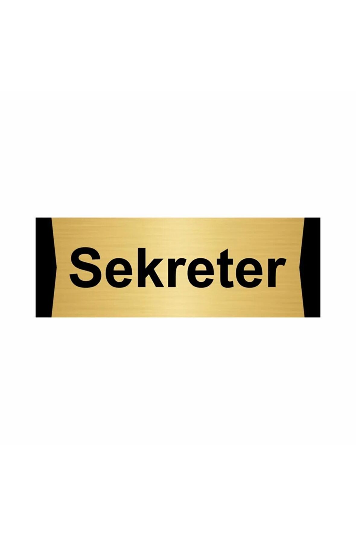 Sekreter 10x20cm Altın Renk Metal Yönlendirme Levhası