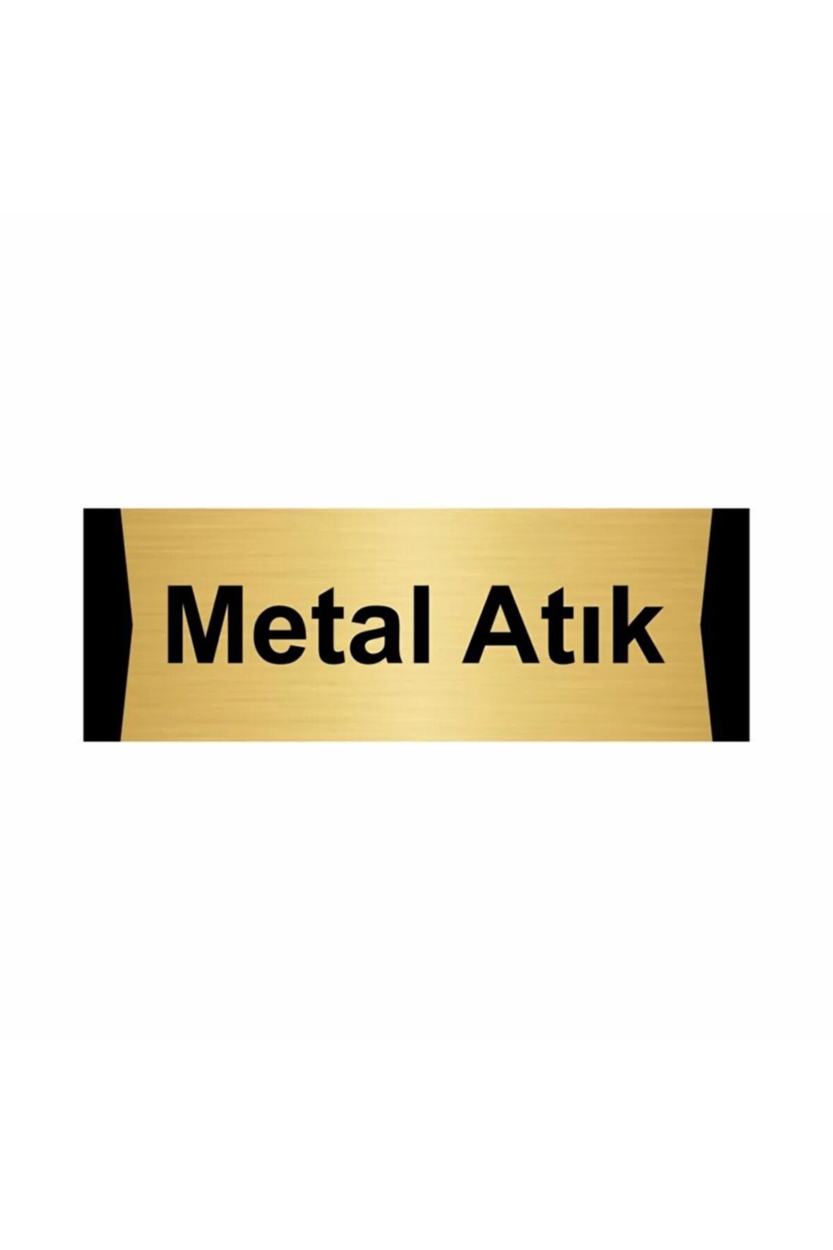 Metal Atık 5x20cm Altın Renk Metal Yönlendirme Levhası