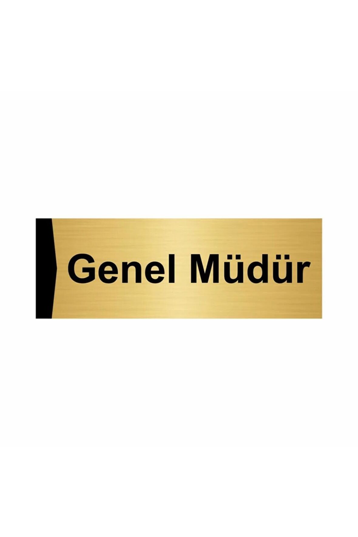 Genel Müdür 10x20cm Altın Renk Metal Yönlendirme Levhası