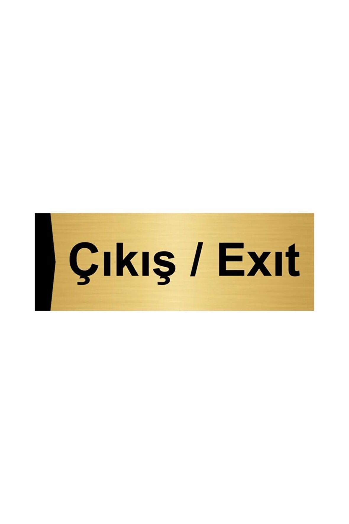 Çıkış/exıt 7x20cm Altın Renk Metal Yönlendirme Levhası