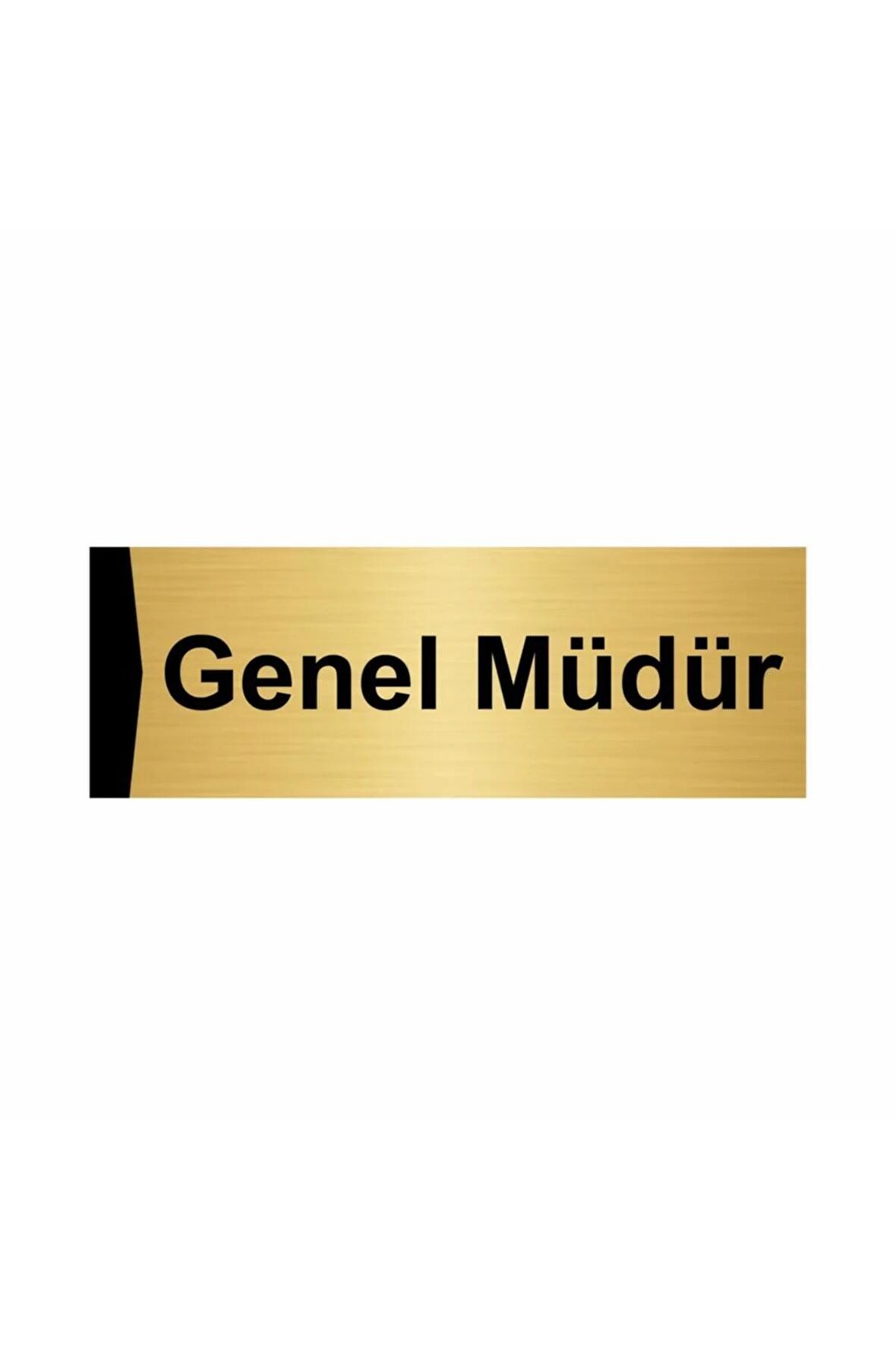 Genel Müdür Yardımcısı 5x20cm Altın Renk Metal Yönlendirme Levhası