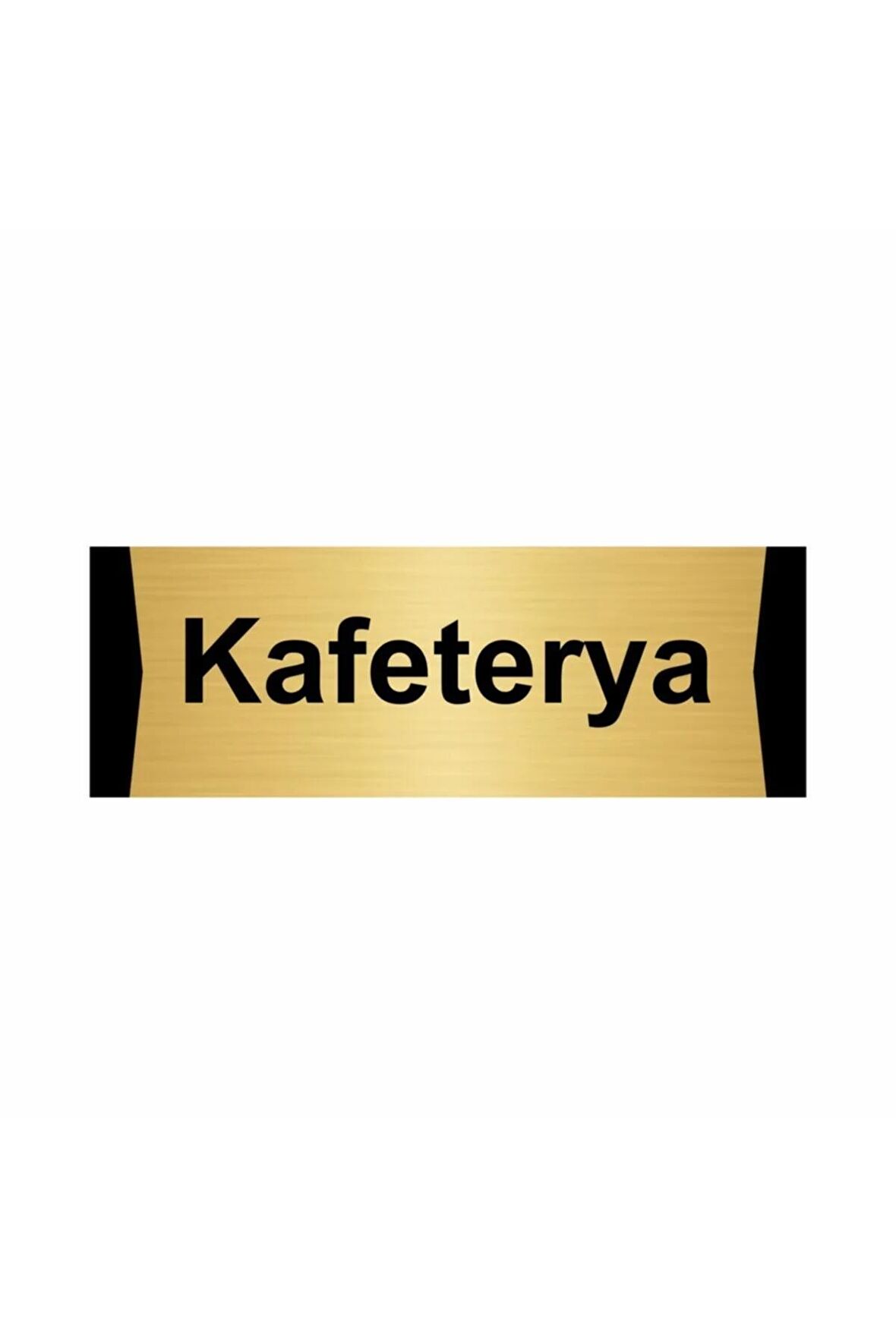 Kafeterya 5x20cm Altın Renk Metal Yönlendirme Levhası