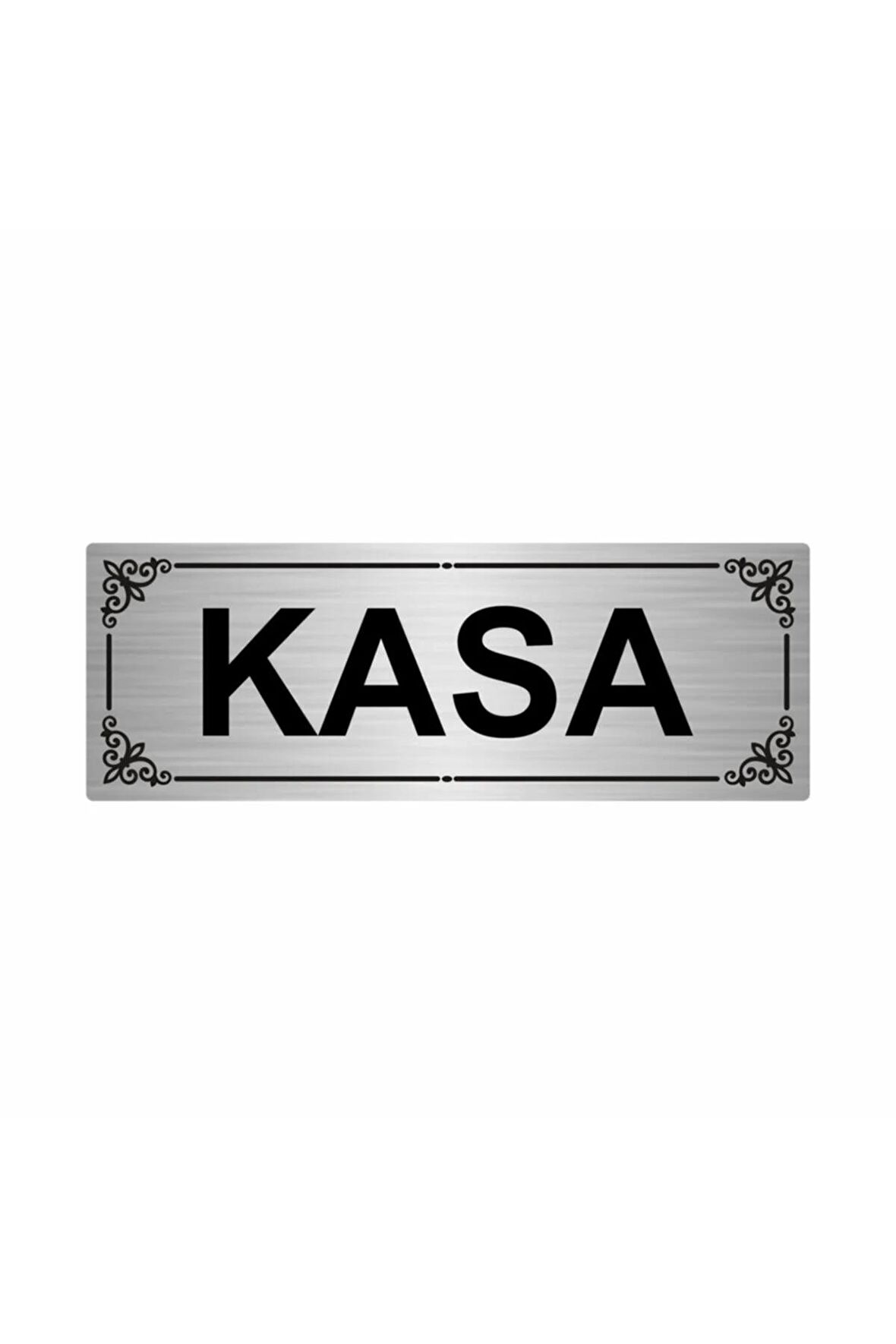 Kasa 7x20cm Gümüş Renk Metal Yönlendirme Levhası
