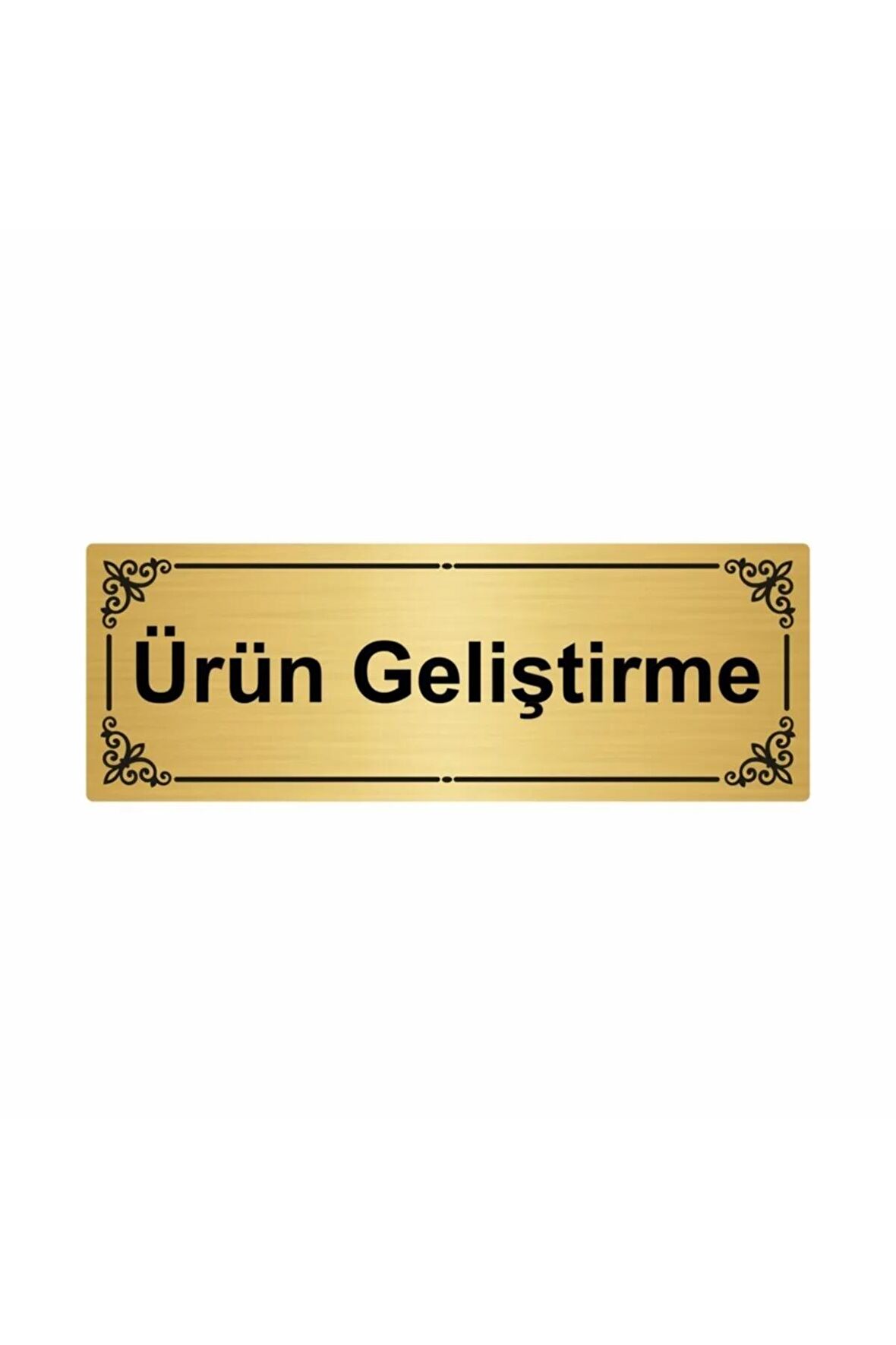 Ürün Geliştirme 7x20cm Altın Renk Metal Yönlendirme Levhası