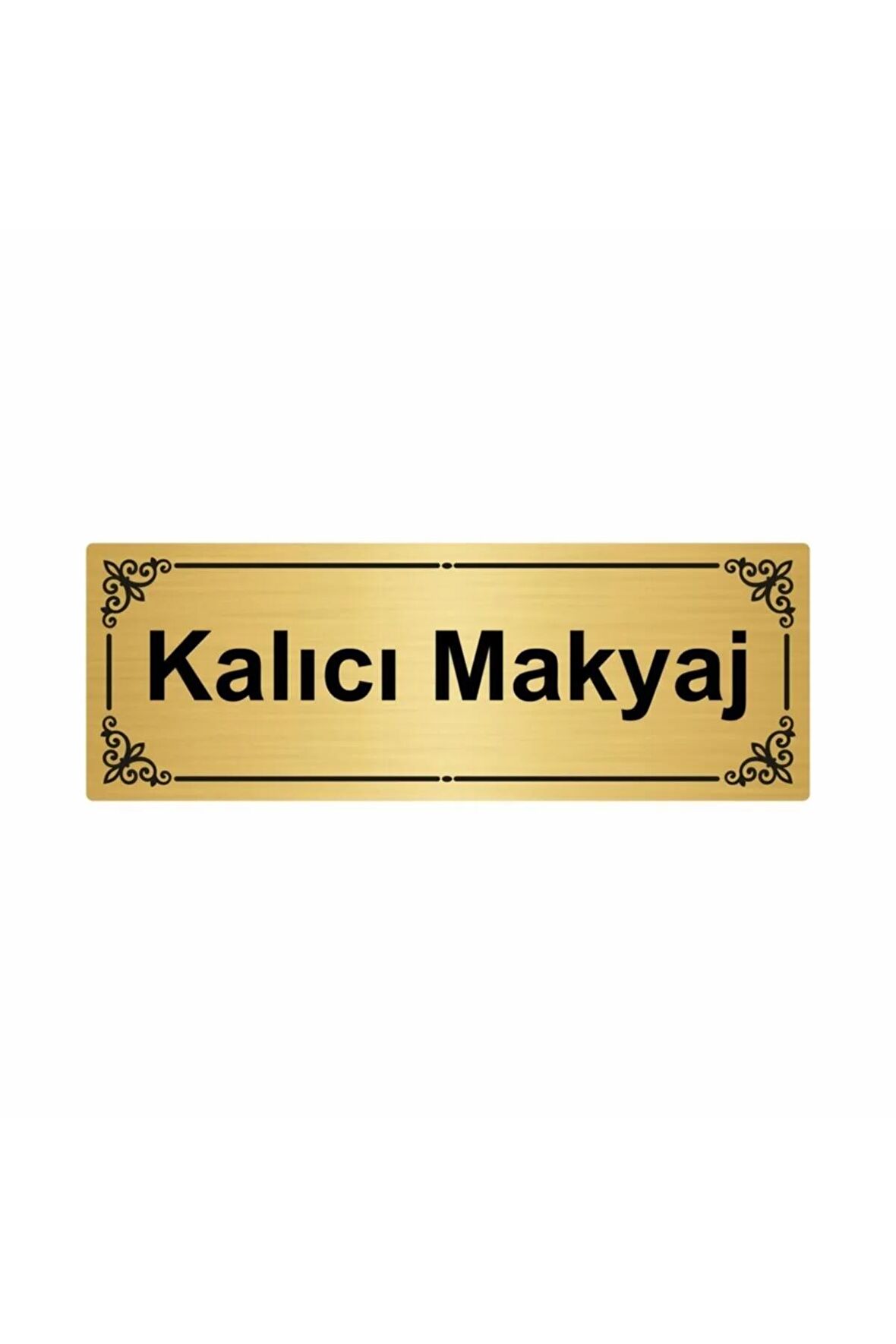 Kalıcı Makyaj 7x20cm Altın Renk Metal Yönlendirme Levhası