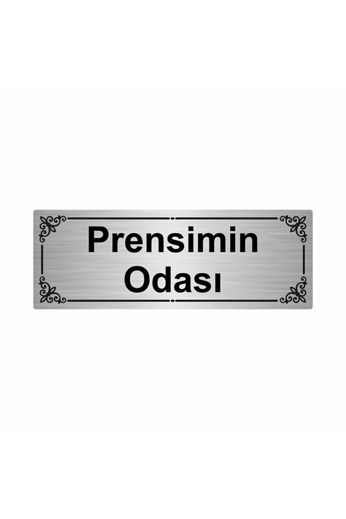 Test Odası 7x20cm Gümüş Renk Metal Yönlendirme Levhası