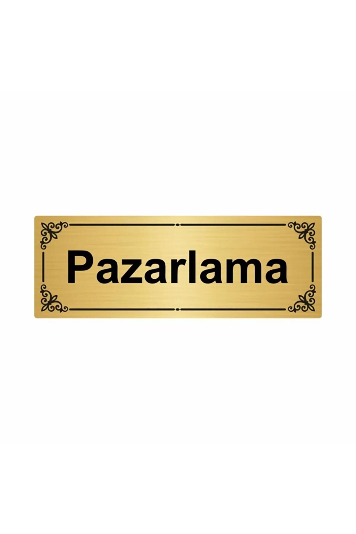 Pazarlama 7x20cm Altın Renk Metal Yönlendirme Levhası