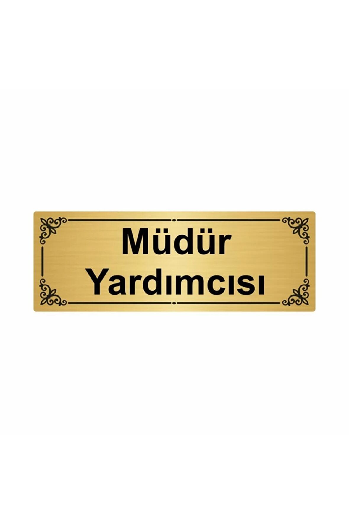 Müdür Yardımcısı 7x20cm Altın Renk Metal Yönlendirme Levhası