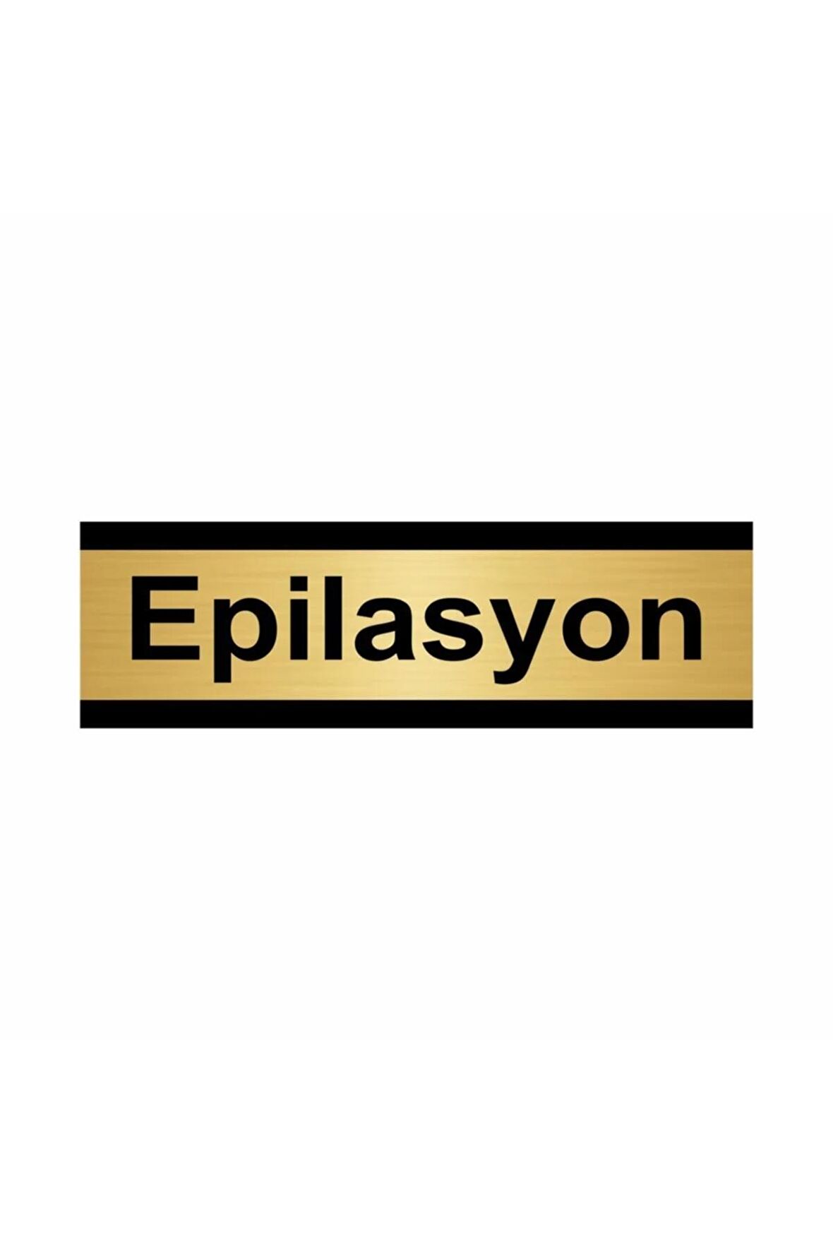 Epilasyon 10x20cm Altın Renk Metal Yönlendirme Levhası