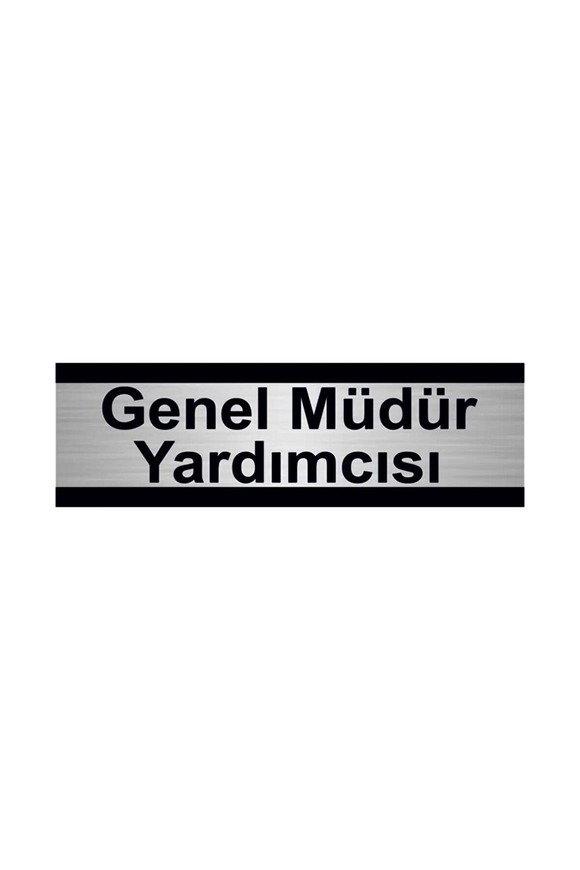 Genel Müdür Yardımcısı 5x20cm Gümüş Renk Metal Yönlendirme Levhası