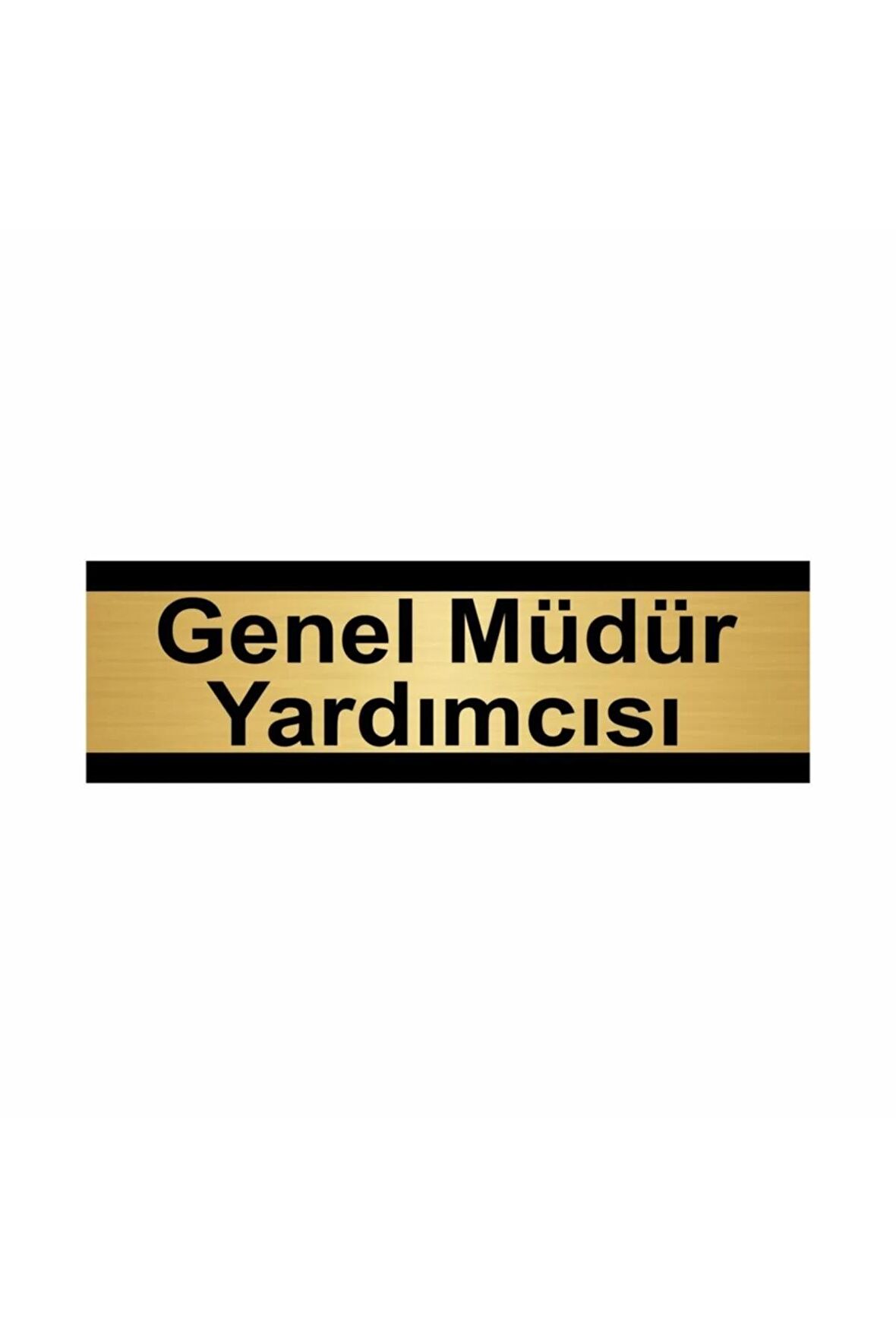 Genel Müdür Yardımcısı 5x20cm Altın Renk Metal Yönlendirme Levhası