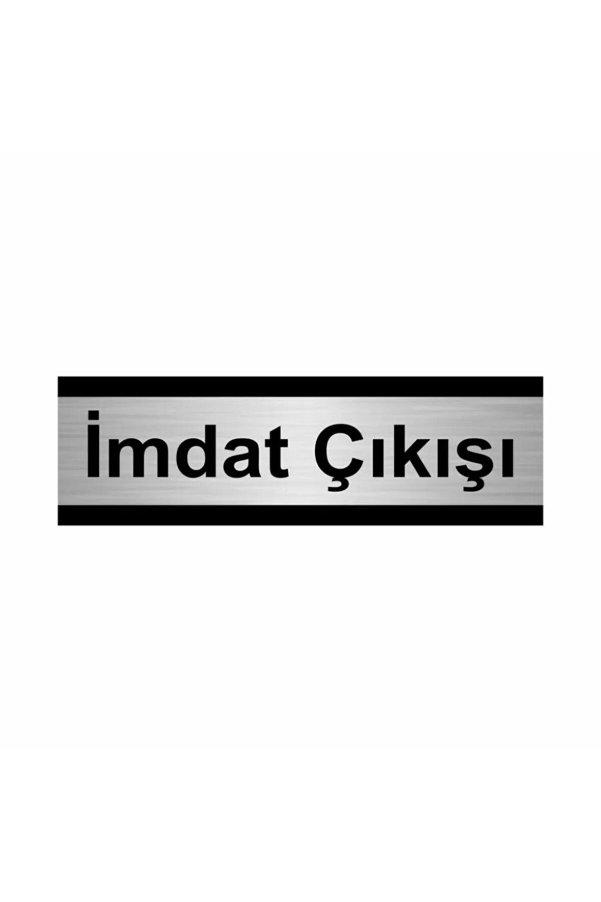 Personel Girişi 7x20cm Gümüş Renk Metal Yönlendirme Levhası