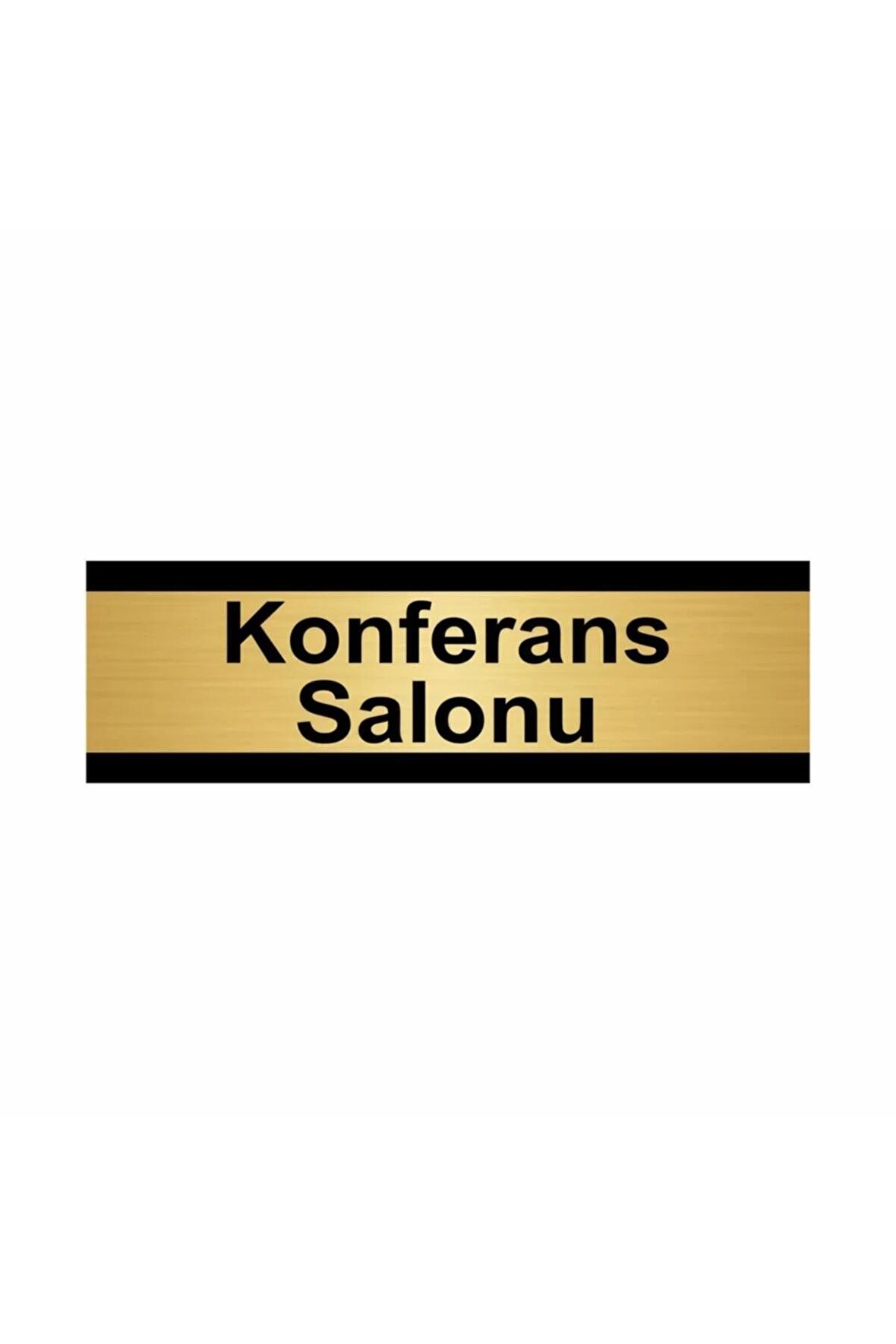 Konferans Salonu 5x20cm Altın Renk Metal Yönlendirme Levhası