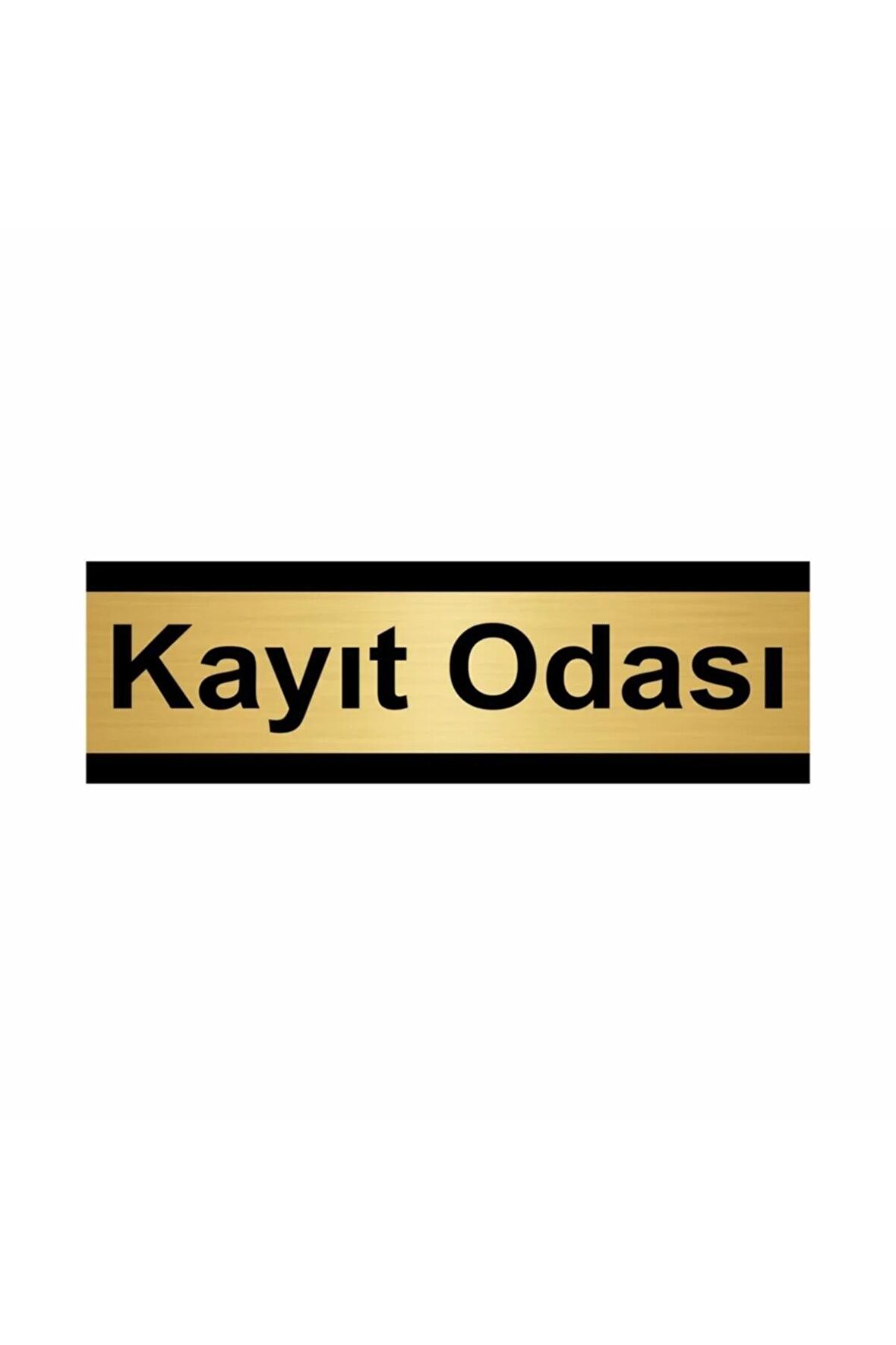 Kayıt Odası 10x20cm Altın Renk Metal Yönlendirme Levhası