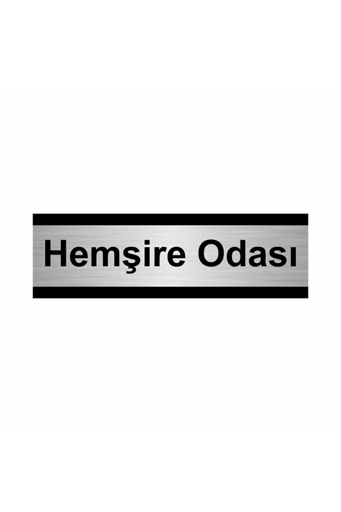 Hemşire Odası 5x20cm Gümüş Renk Metal Yönlendirme Levhası