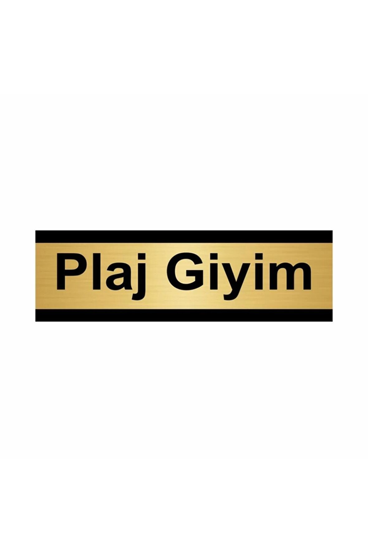 Plaj Giyim 5x20cm Altın Renk Metal Yönlendirme Levhası