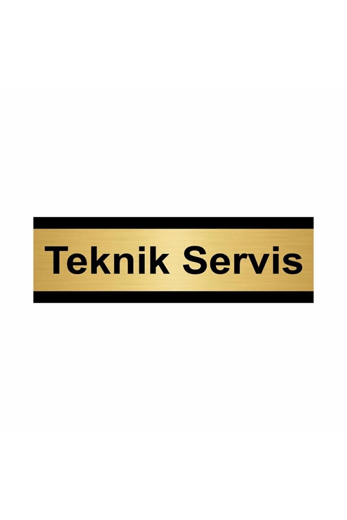Teknik Servis 5x20cm Altın Renk Metal Yönlendirme Levhası
