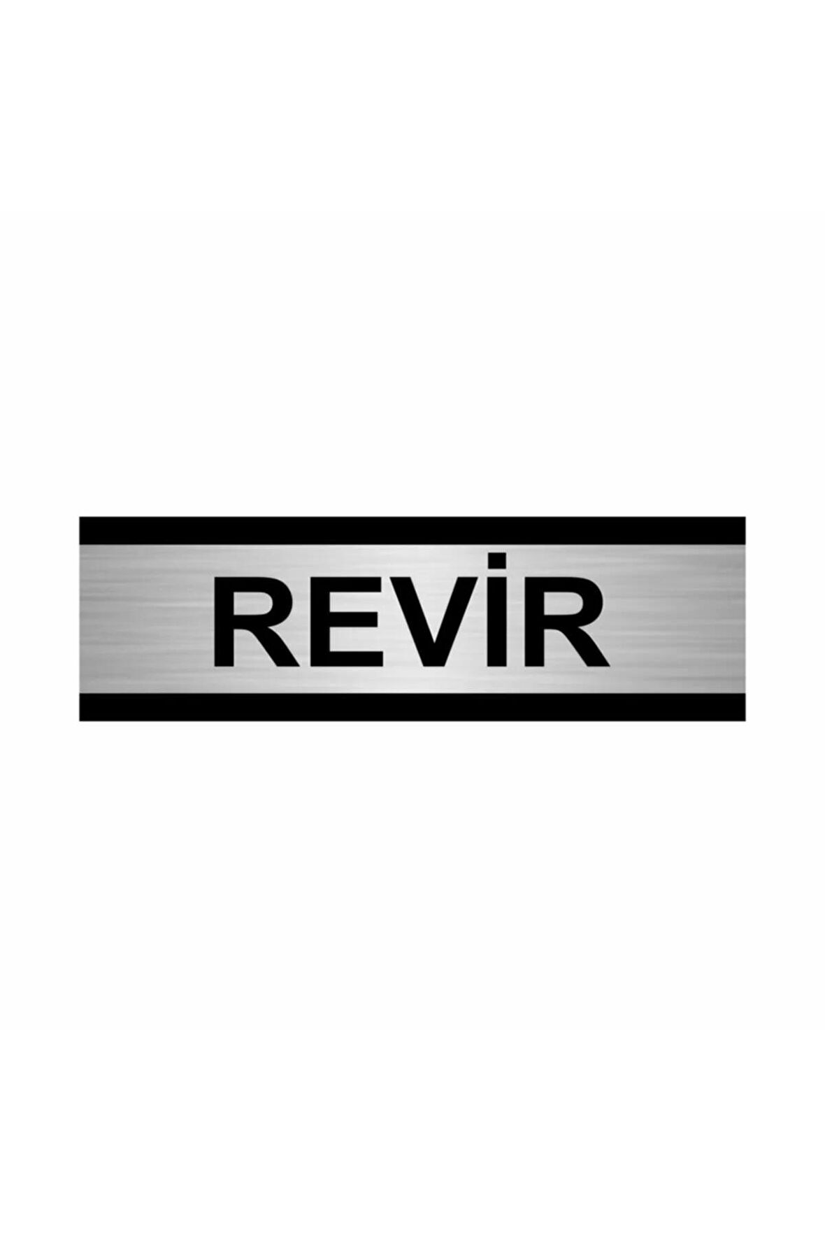 Revir 5x20cm Gümüş Renk Metal Yönlendirme Levhası