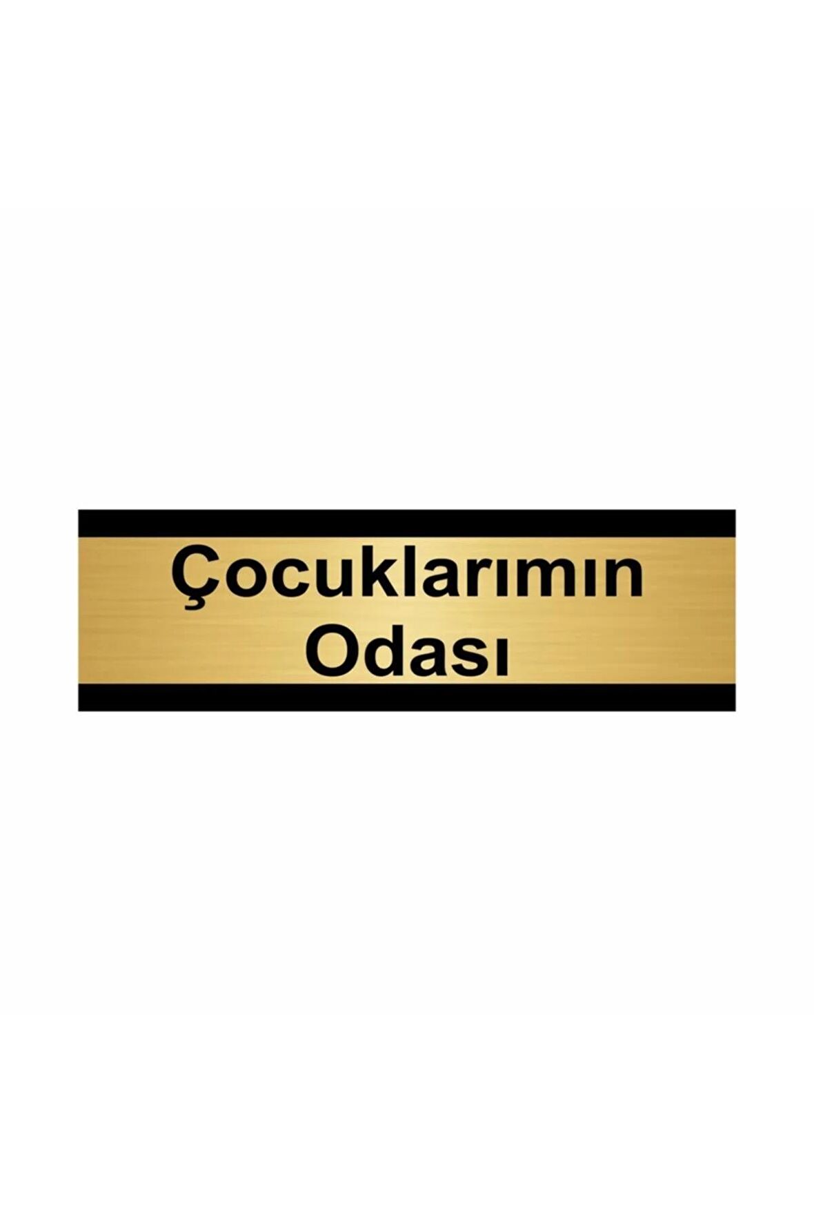 Çocuklarımın Odası 5x20cm Altın Renk Metal Yönlendirme Levhası