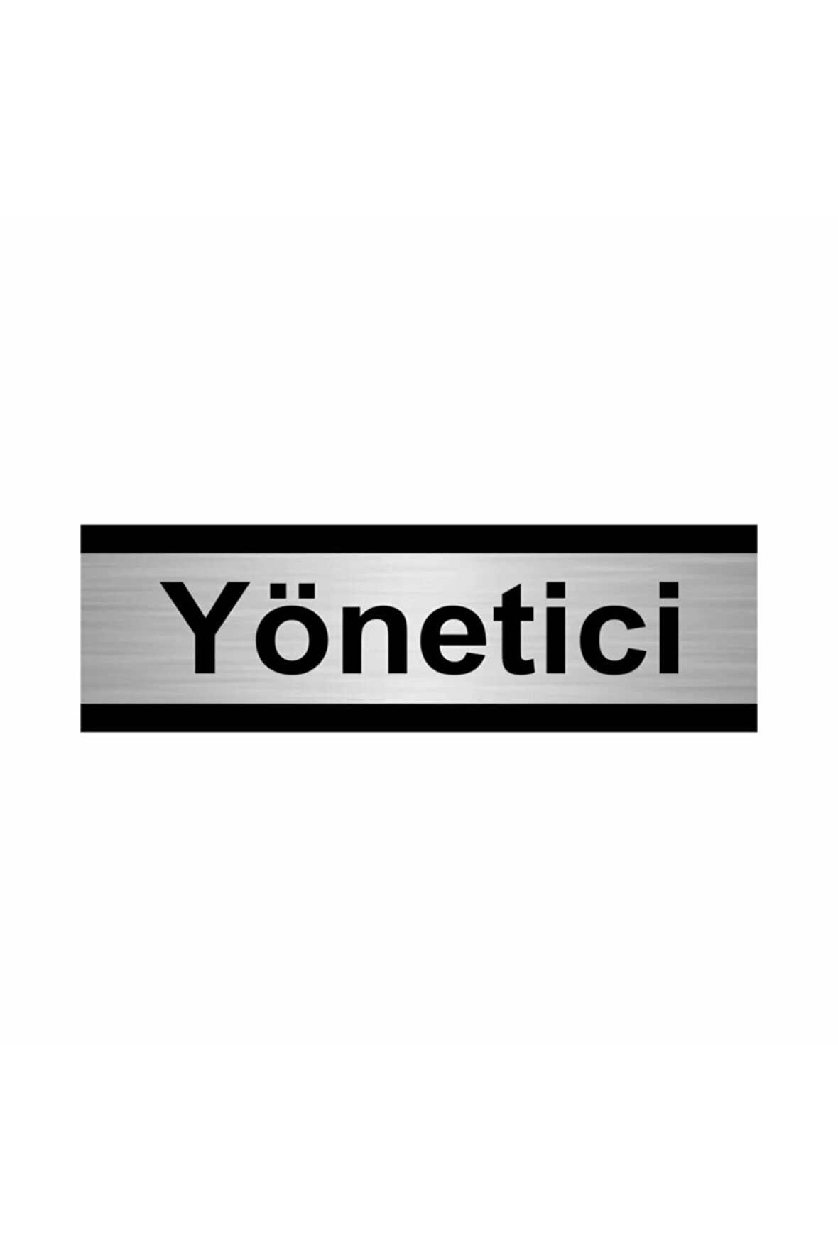 Yönetici 5x20cm Gümüş Renk Metal Yönlendirme Levhası
