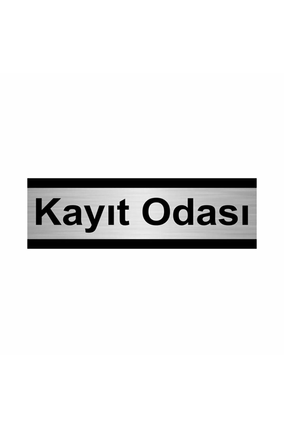 Kayıt Odası 5x20cm Gümüş Renk Metal Yönlendirme Levhası