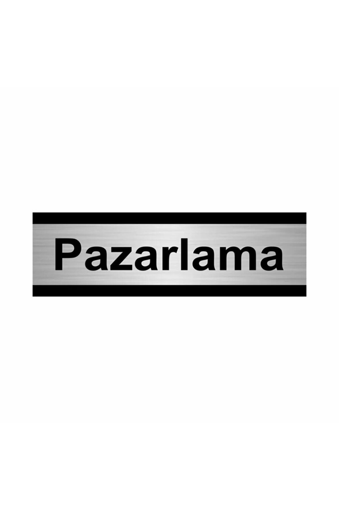 Pazarlama 5x20cm Gümüş Renk Metal Yönlendirme Levhası