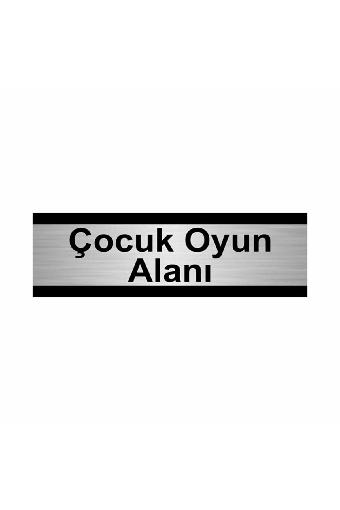 Çocuk Oyun Alanı 7x20cm Gümüş Renk Metal Yönlendirme Levhası