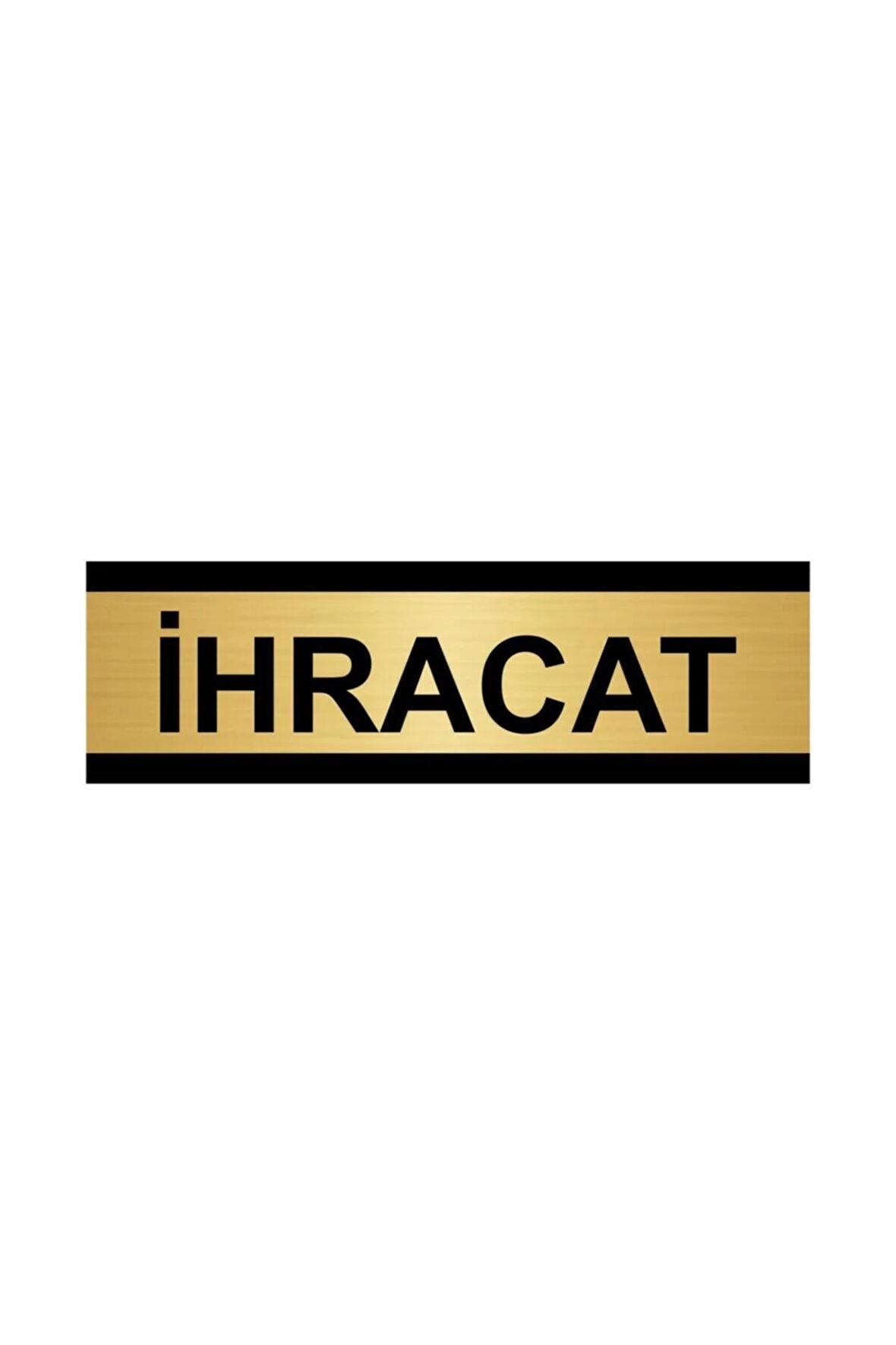 Ihracat 5x20cm Altın Renk Metal Yönlendirme Levhası