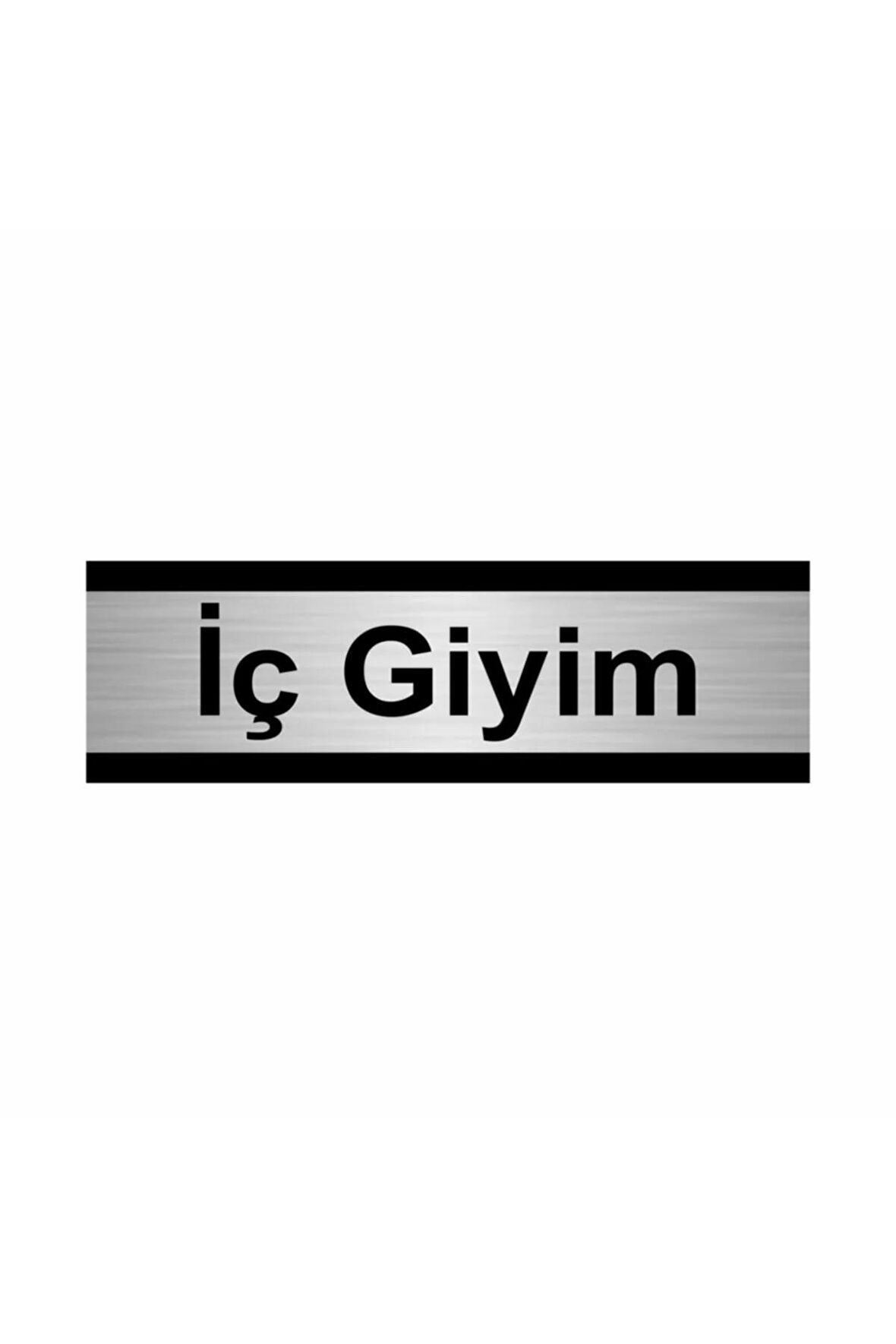 Iç Giyim 5x20cm Gümüş Renk Metal Yönlendirme Levhası