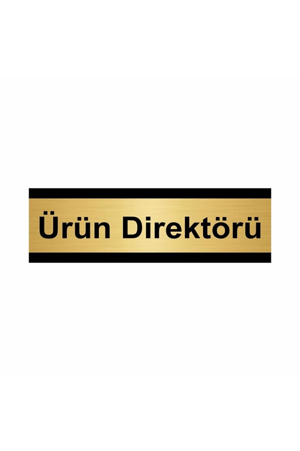 Ürün Direktörü 5x20cm Altın Renk Metal Yönlendirme Levhası