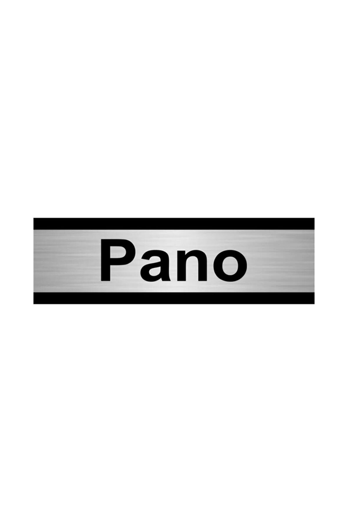 Pano 5x20cm Gümüş Renk Metal Yönlendirme Levhası