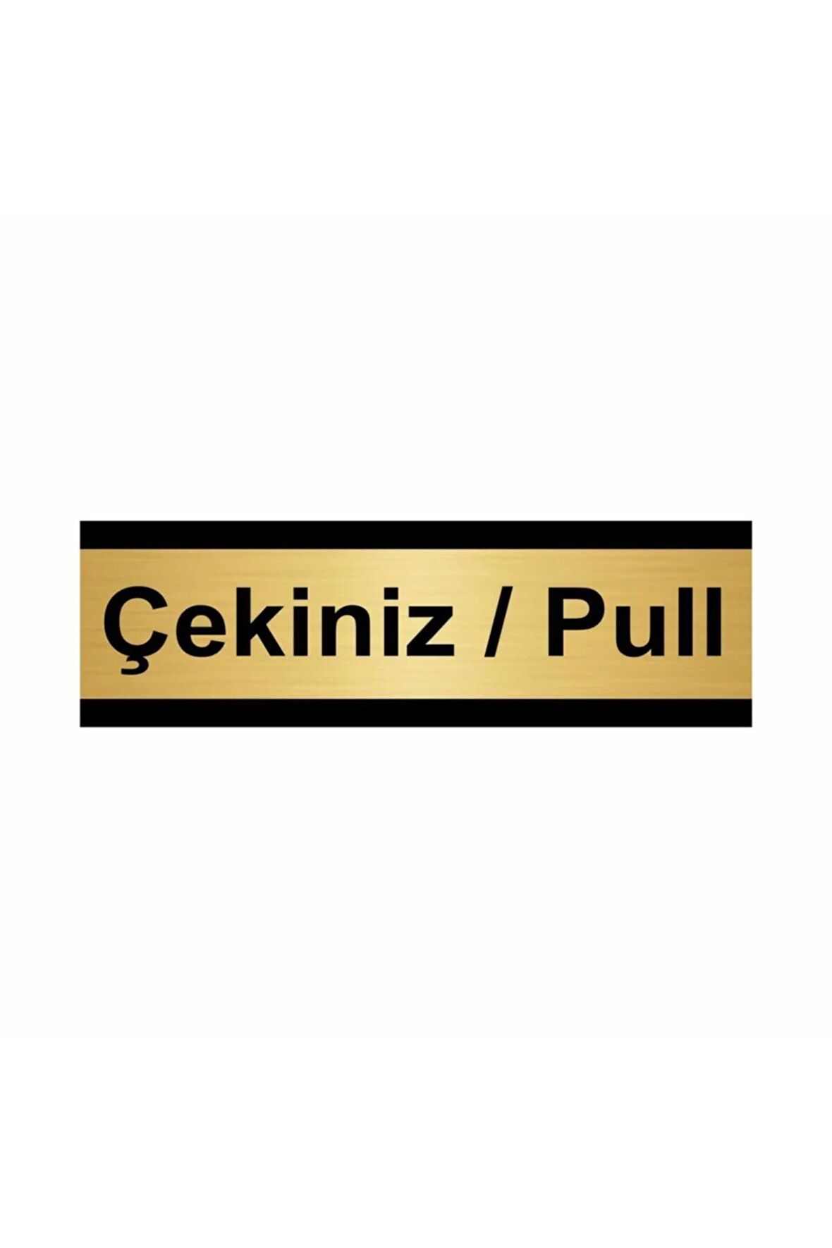 Çekiniz/pull 10x20cm Altın Renk Metal Yönlendirme Levhası