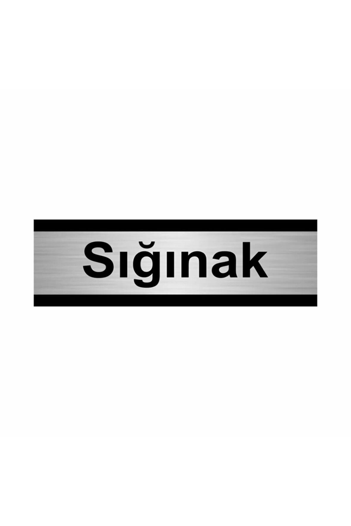 Sığınak 5x20cm Gümüş Renk Metal Yönlendirme Levhası
